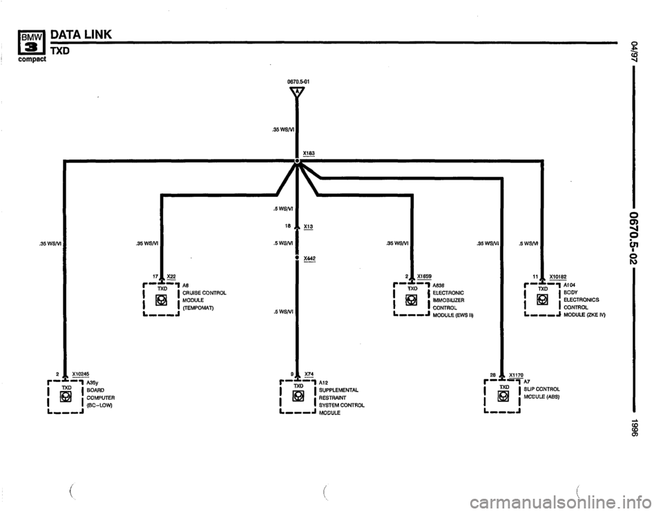 BMW 318ti 1996 E36 Electrical Troubleshooting Manual 