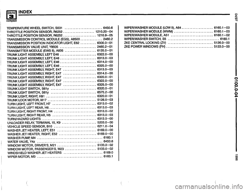 BMW 318ti 1996 E36 Electrical Troubleshooting Manual 