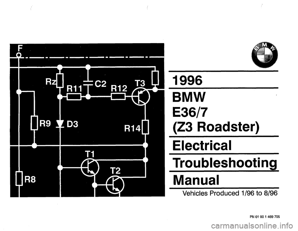 BMW Z3 ROADSTER 1996 E36 Electrical Troubleshooting Manual 