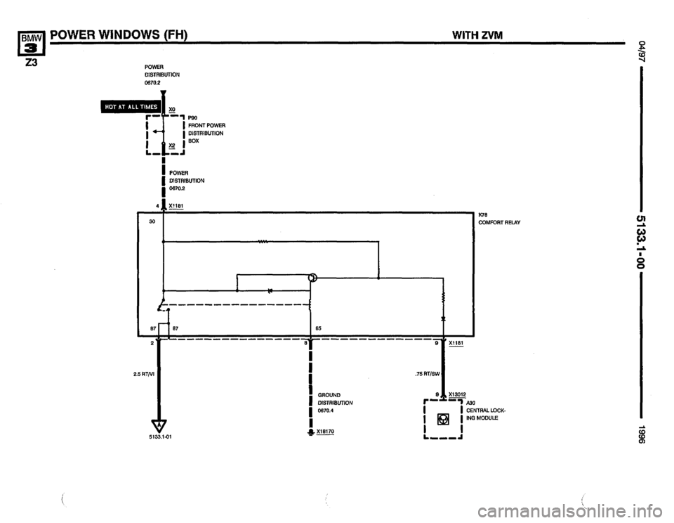BMW Z3 ROADSTER 1996 E36 Electrical Troubleshooting Manual BMW Z3 ROADSTER 1996 E36 Electrical Troubleshooting Manual