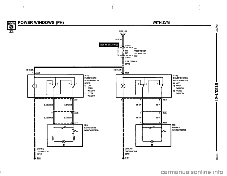 BMW Z3 ROADSTER 1996 E36 Electrical Troubleshooting Manual BMW Z3 ROADSTER 1996 E36 Electrical Troubleshooting Manual
