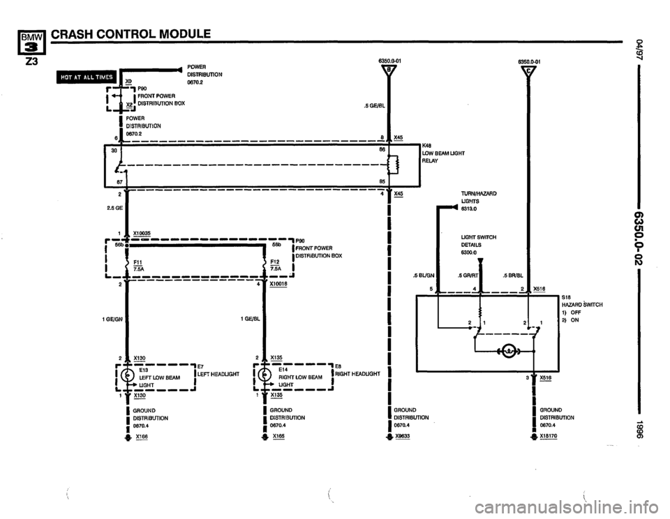BMW Z3 ROADSTER 1996 E36 Electrical Troubleshooting Manual BMW Z3 ROADSTER 1996 E36 Electrical Troubleshooting Manual