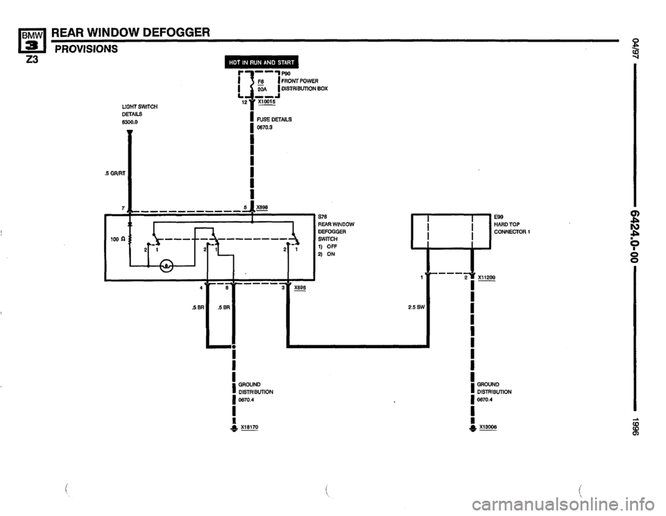 BMW Z3 ROADSTER 1996 E36 Electrical Troubleshooting Manual BMW Z3 ROADSTER 1996 E36 Electrical Troubleshooting Manual