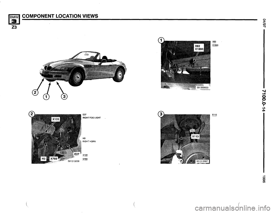 BMW Z3 ROADSTER 1996 E36 Electrical Troubleshooting Manual BMW Z3 ROADSTER 1996 E36 Electrical Troubleshooting Manual