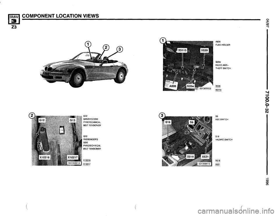 BMW Z3 ROADSTER 1996 E36 Electrical Troubleshooting Manual BMW Z3 ROADSTER 1996 E36 Electrical Troubleshooting Manual
