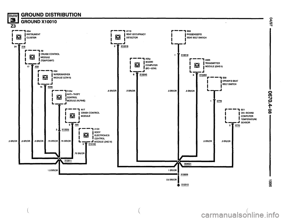 BMW Z3 ROADSTER 1996 E36 Electrical Troubleshooting Manual BMW Z3 ROADSTER 1996 E36 Electrical Troubleshooting Manual