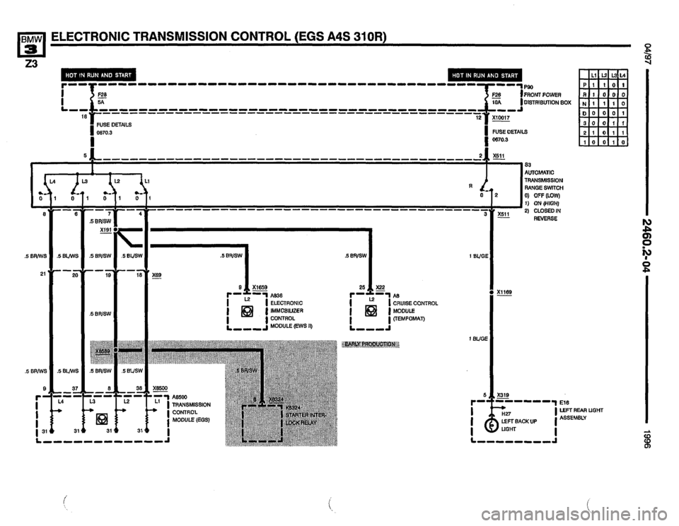 BMW Z3 ROADSTER 1996 E36 Electrical Troubleshooting Manual BMW Z3 ROADSTER 1996 E36 Electrical Troubleshooting Manual