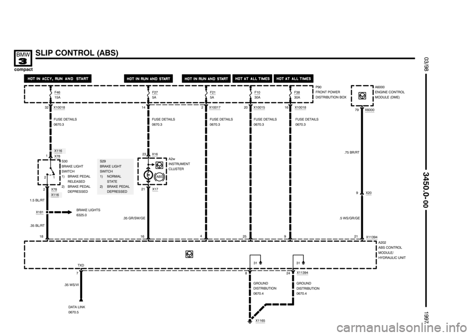BMW 318ti 1997 E36 Electrical Troubleshooting Manual ********************
******************** ********************
(
)
