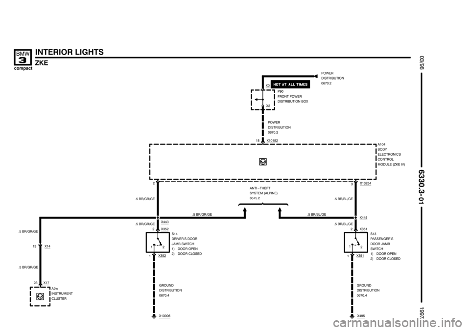 BMW 318ti 1997 E36 Electrical Troubleshooting Manual --------------------
-------------------- --------------------

	+	,