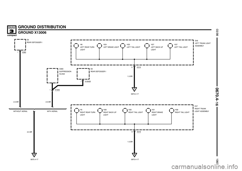 BMW 318ti 1997 E36 Electrical Troubleshooting Manual 
 

%&