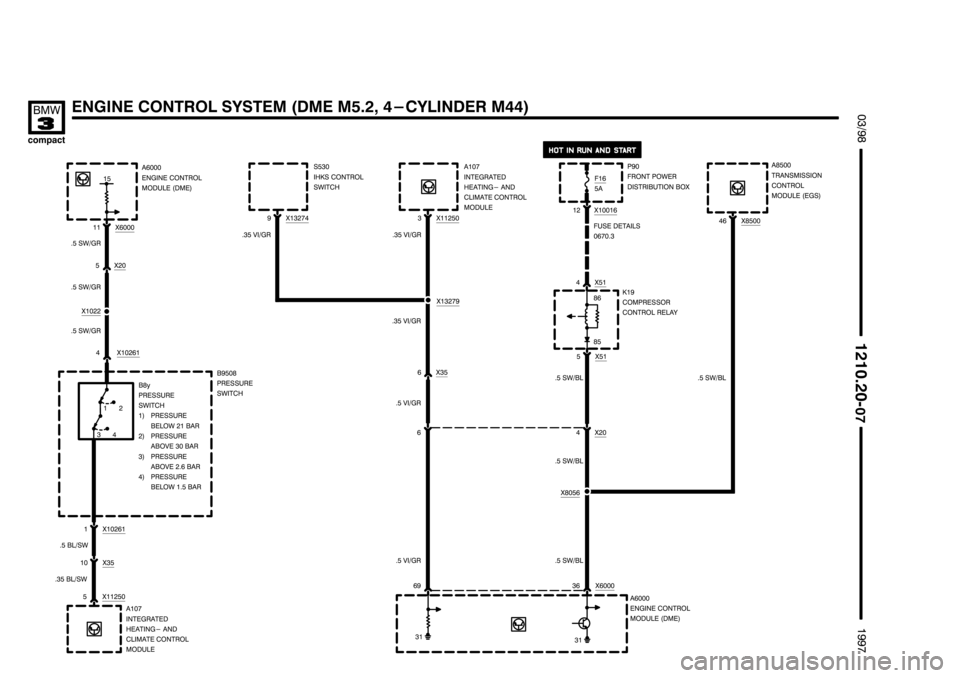 BMW 318ti 1997 E36 Electrical Troubleshooting Manual ********************
******************** ********************
(
)	