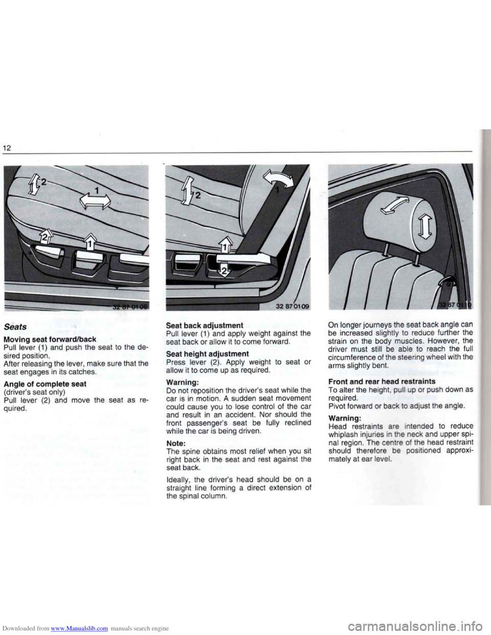 BMW 7 SERIES 1994 E38 User Guide Downloaded from www.Manualslib.com manuals search engine   