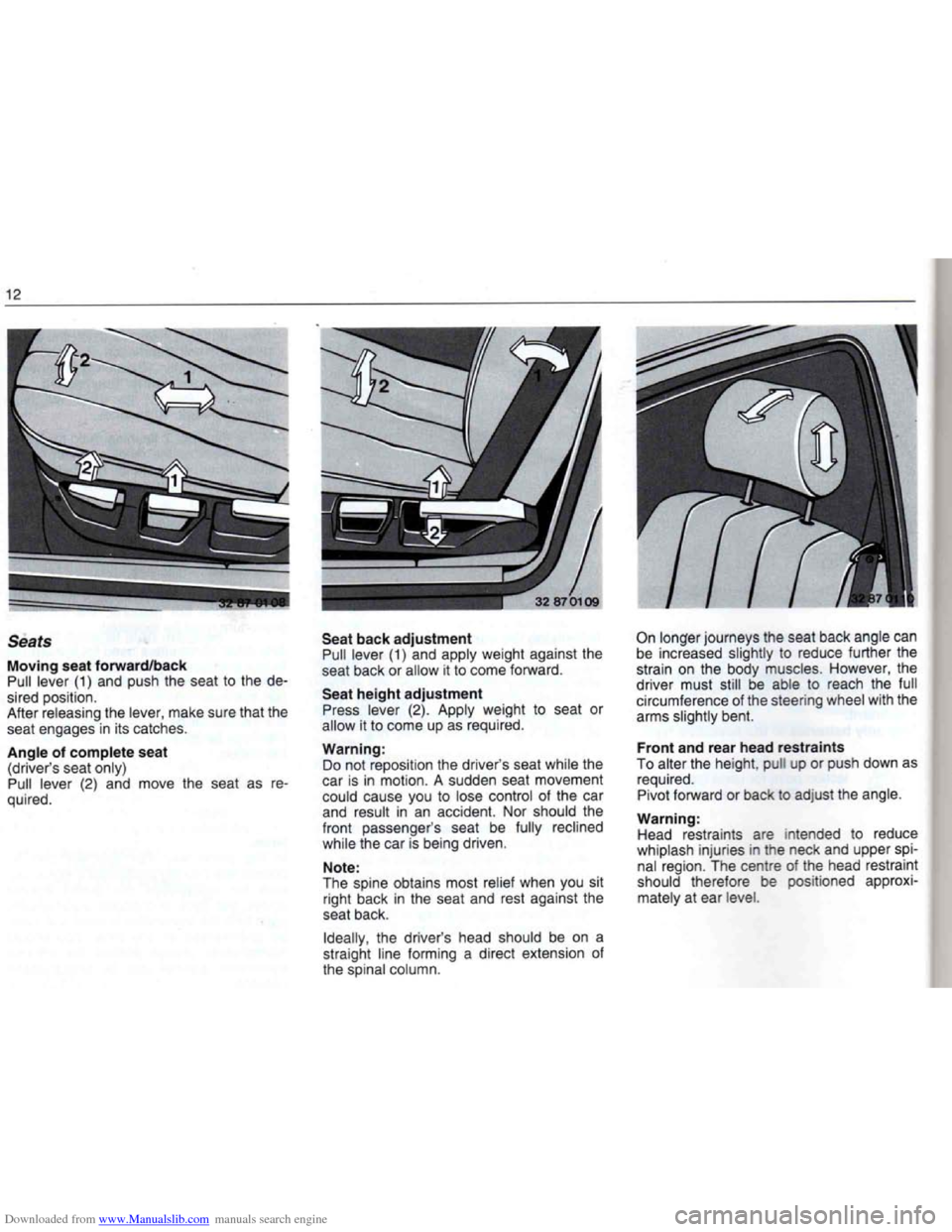 BMW 7 SERIES 1994 E38 User Guide Downloaded from www.Manualslib.com manuals search engine   