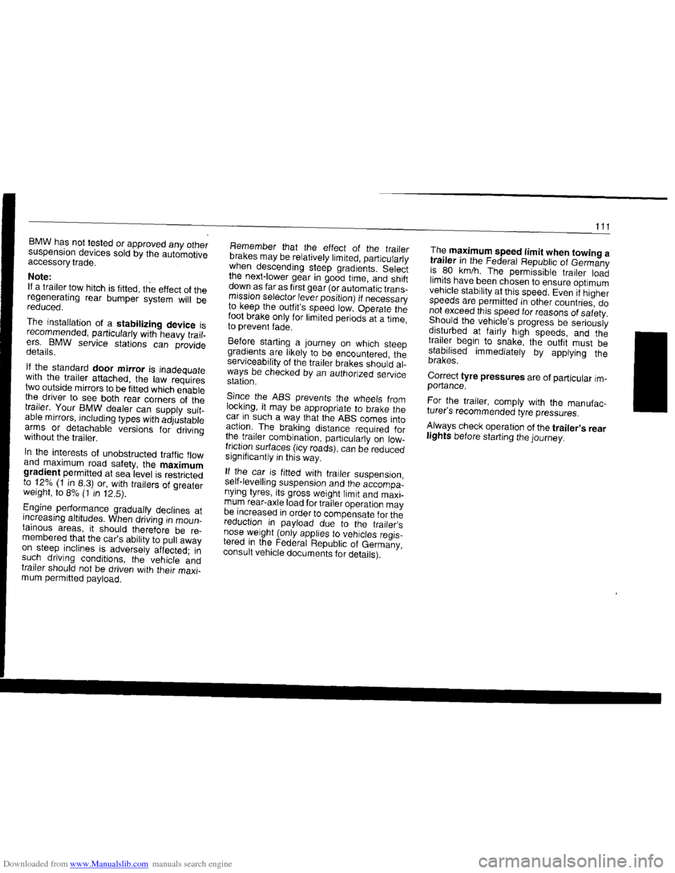 BMW 7 SERIES 1994 E38 Owners Manual Downloaded from www.Manualslib.com manuals search engine BMW 7 SERIES 1994 E38 Owners Manual Downloaded from www.Manualslib.com manuals search engine