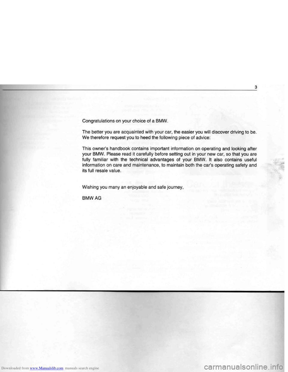 BMW 7 SERIES 1994 E38 Owners Manual Downloaded from www.Manualslib.com manuals search engine   