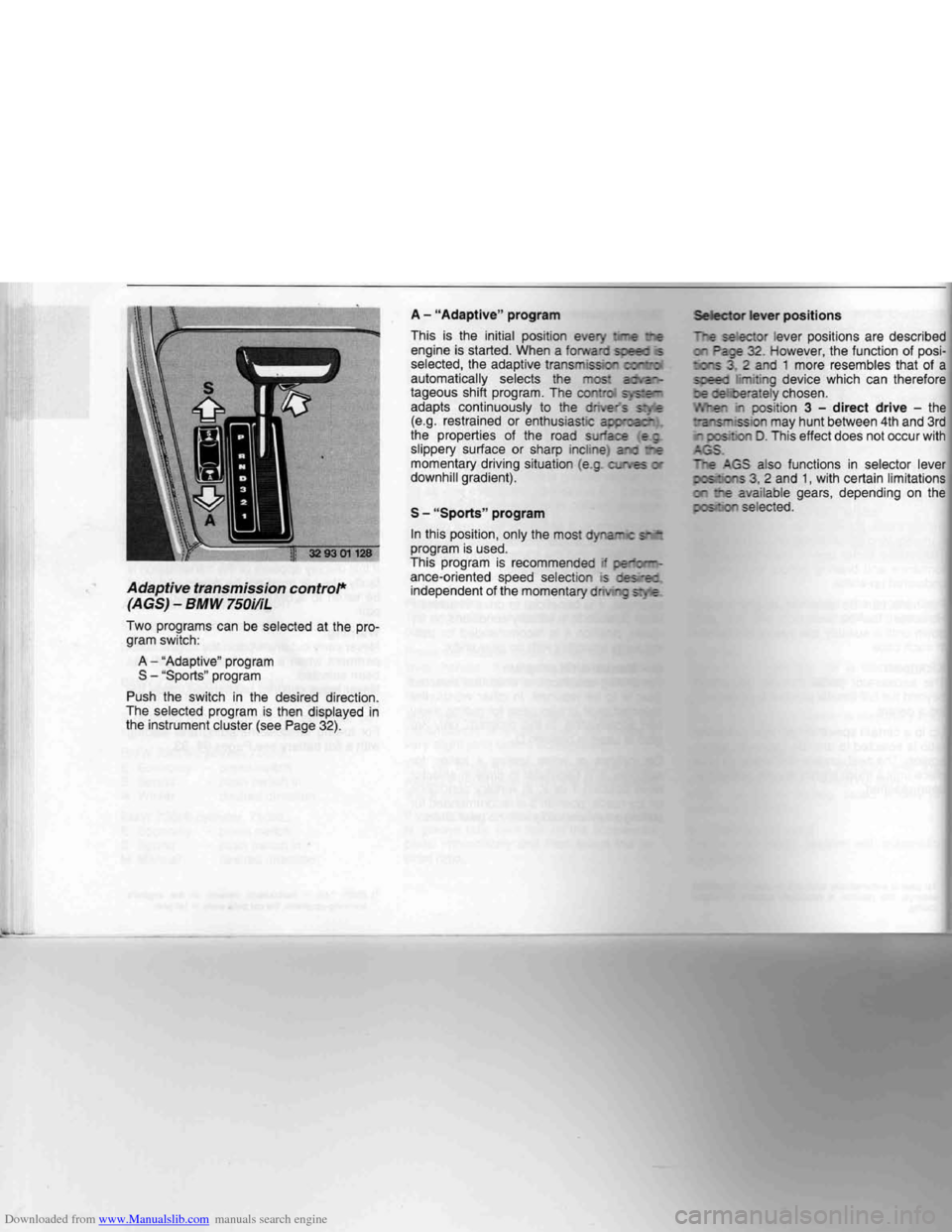 BMW 7 SERIES 1994 E38 Owners Guide Downloaded from www.Manualslib.com manuals search engine BMW 7 SERIES 1994 E38 Owners Guide Downloaded from www.Manualslib.com manuals search engine