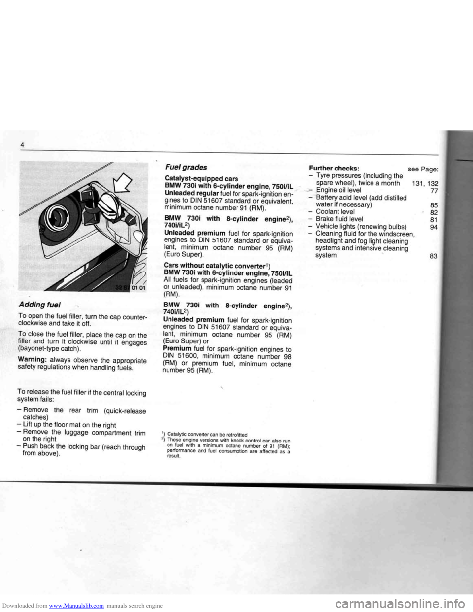 BMW 7 SERIES 1994 E38 Owners Manual Downloaded from www.Manualslib.com manuals search engine BMW 7 SERIES 1994 E38 Owners Manual Downloaded from www.Manualslib.com manuals search engine