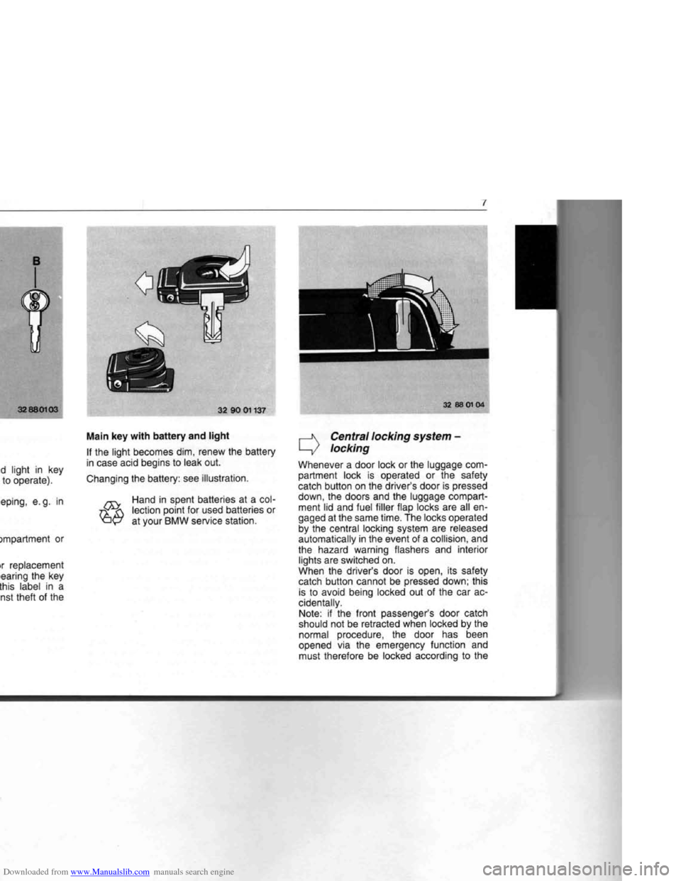 BMW 7 SERIES 1994 E38 Owners Manual Downloaded from www.Manualslib.com manuals search engine BMW 7 SERIES 1994 E38 Owners Manual Downloaded from www.Manualslib.com manuals search engine
