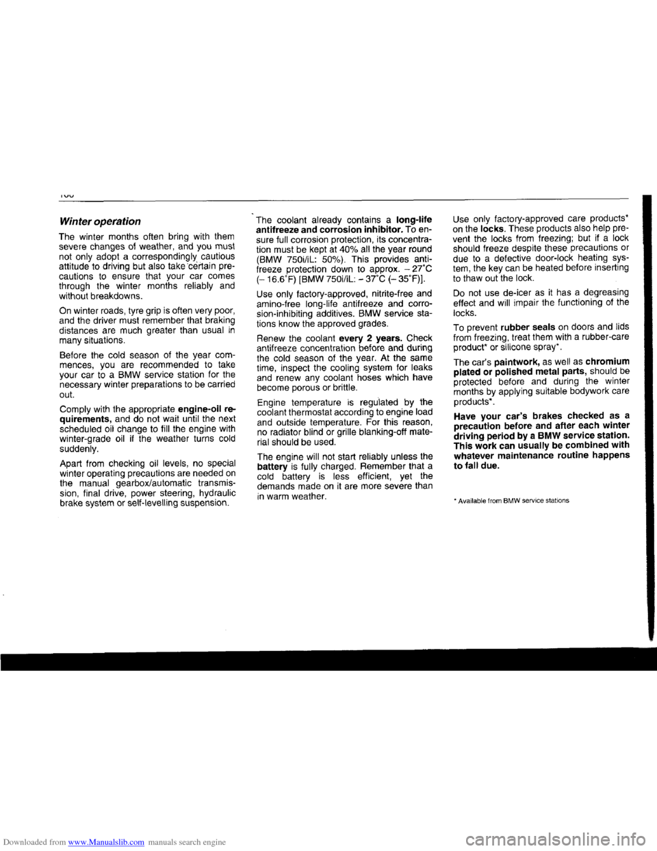 BMW 7 SERIES 1994 E38 Owners Manual Downloaded from www.Manualslib.com manuals search engine BMW 7 SERIES 1994 E38 Owners Manual Downloaded from www.Manualslib.com manuals search engine