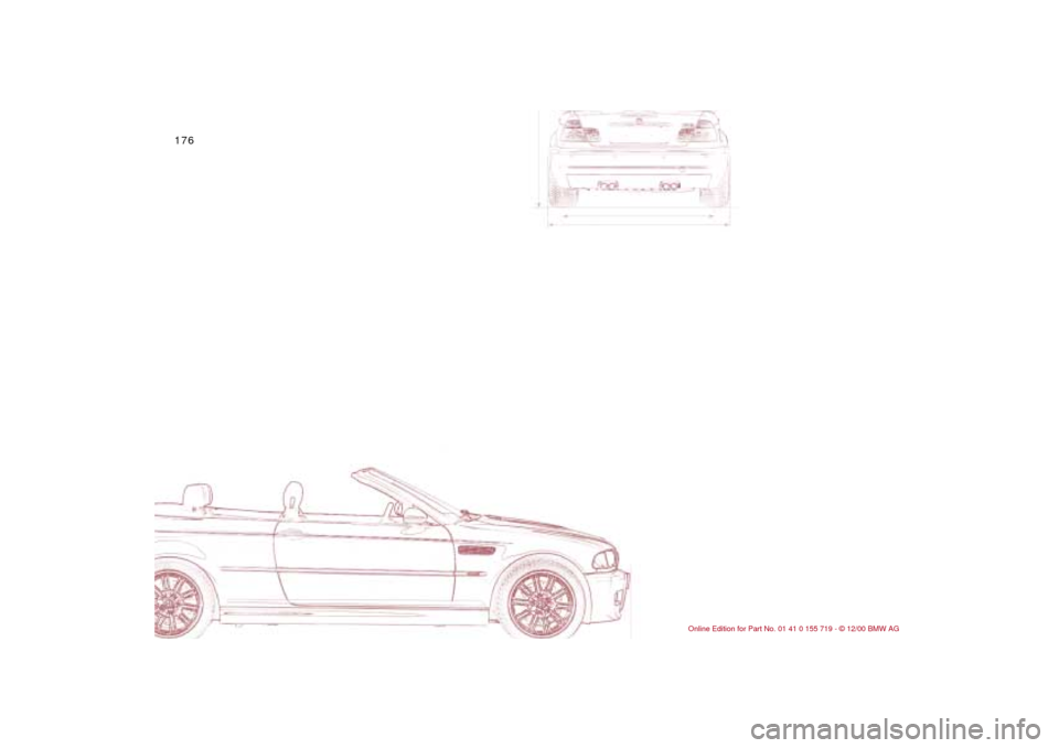 BMW M3 CONVERTIBLE 2001 E46 Owners Manual 176n 