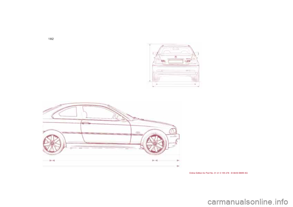 BMW 330Ci COUPE 2001 E46 Owners Manual 182n 