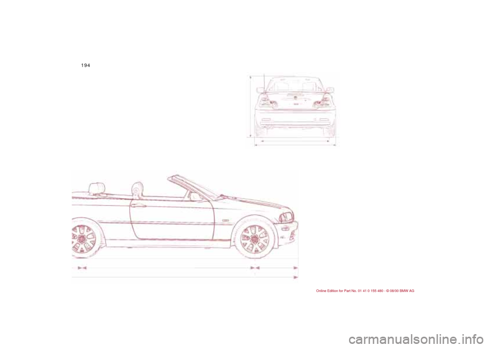 BMW 330Ci CONVERTIBLE 2001 E46 Owners Manual 194n BMW 330Ci CONVERTIBLE 2001 E46 Owners Manual 194n
