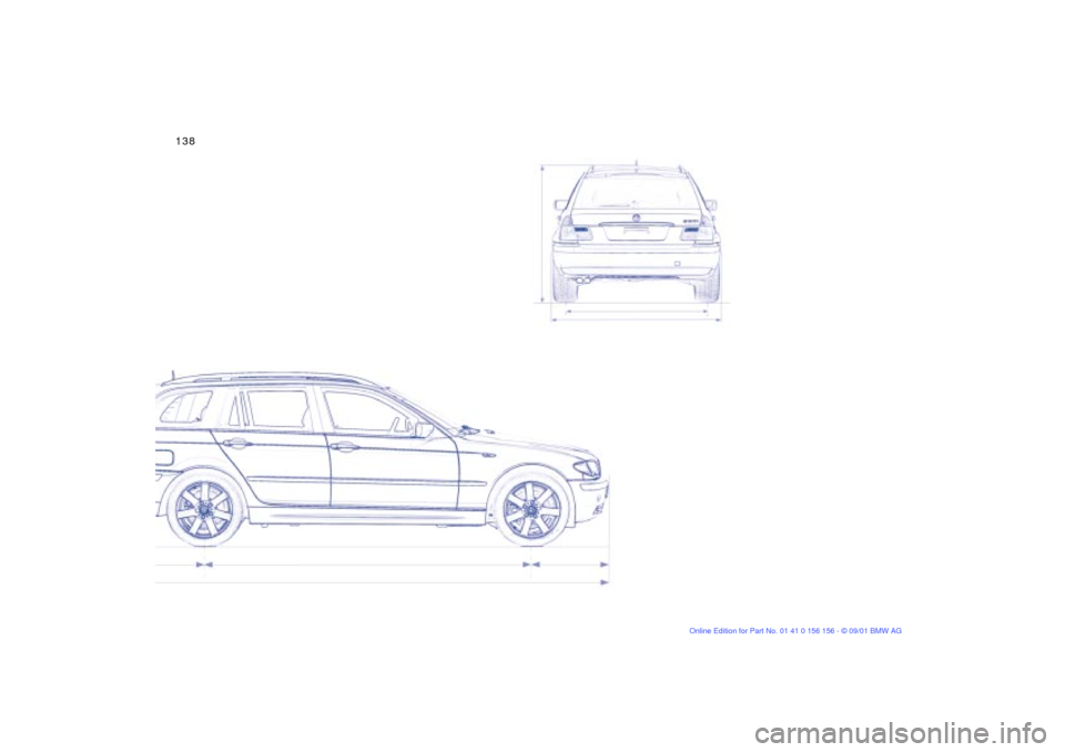 BMW 325i TOURING 2002 E46 Owners Manual 138n 