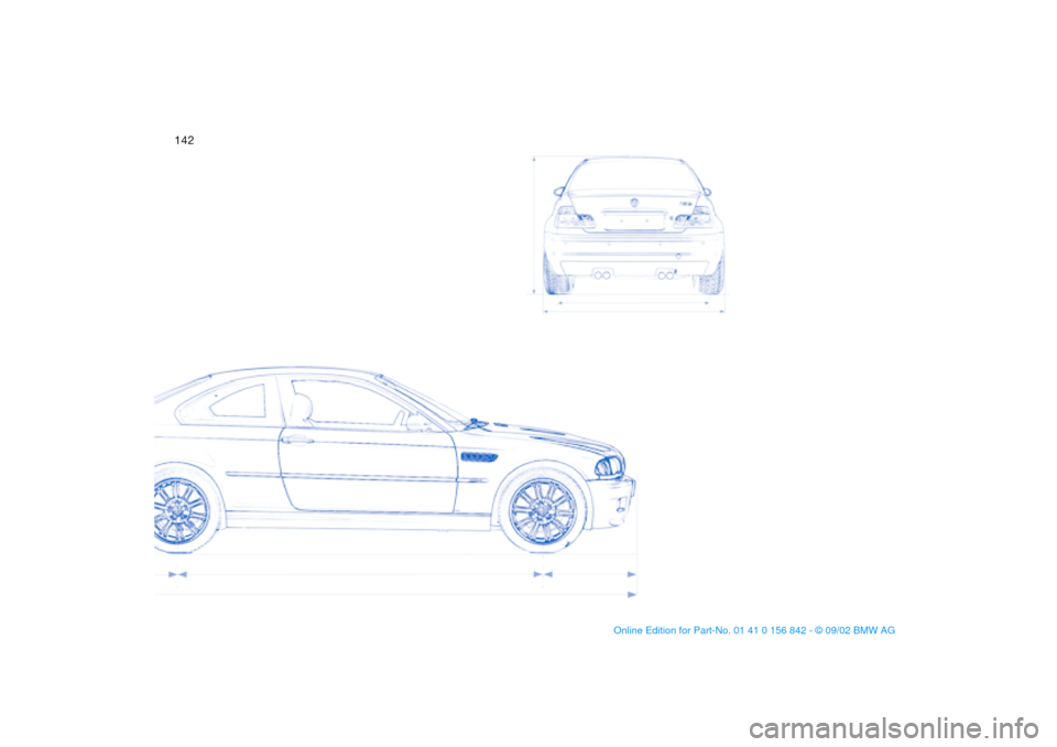 BMW M3 COUPE 2003 E46 Owners Manual 142handbook.book  Page 142  Saturday, July 27, 2002  1:12 PM 