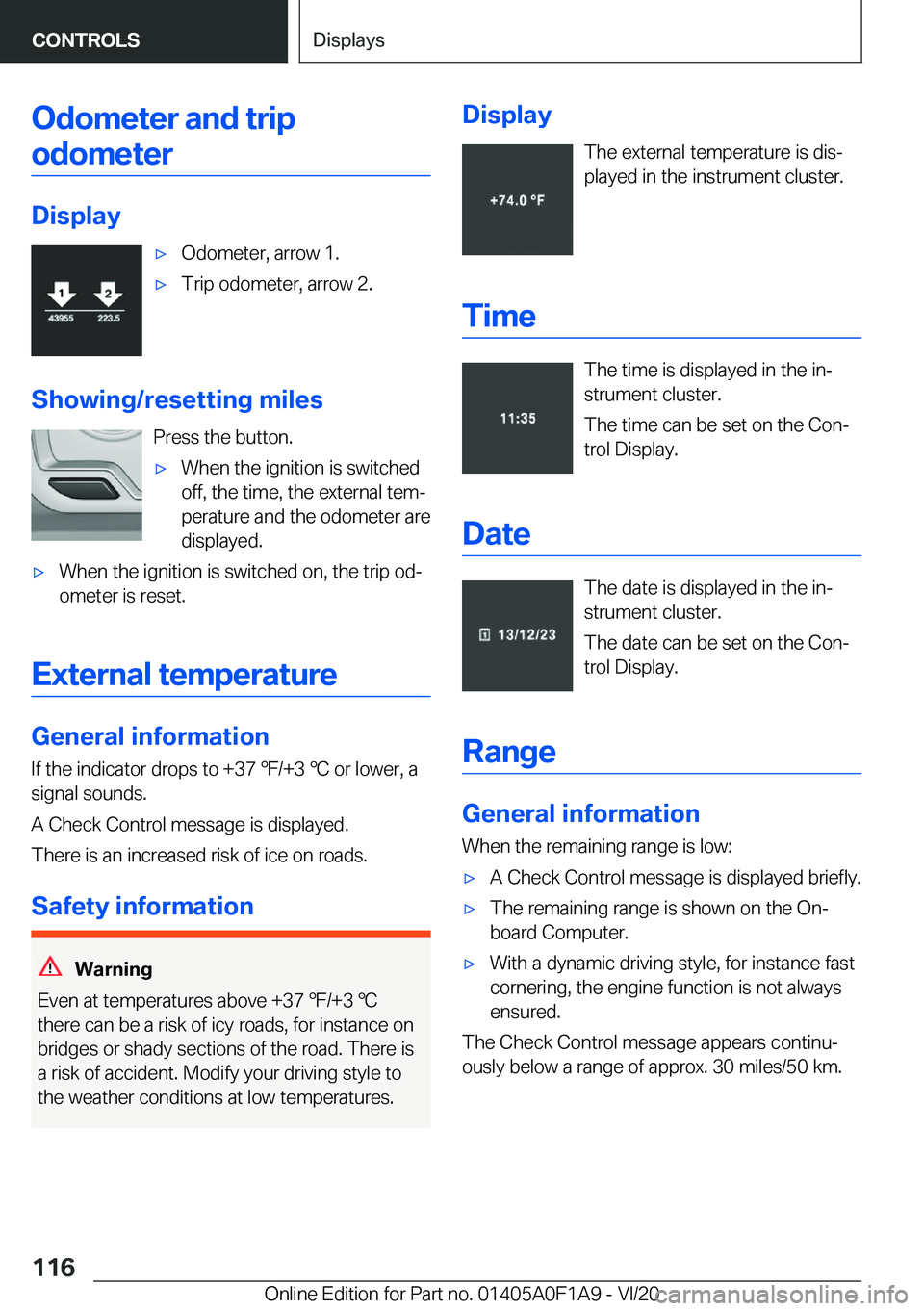 BMW 2 SERIES COUPE 2021  Owners Manual �O�d�o�m�e�t�e�r��a�n�d��t�r�i�p�o�d�o�m�e�t�e�r
�D�i�s�p�l�a�y
'x�O�d�o�m�e�t�e�r�,��a�r�r�o�w��1�.'x�T�r�i�p��o�d�o�m�e�t�e�r�,��a�r�r�o�w��2�.
�S�h�o�w�i�n�g�/�r�e�s�e�t�t�i�n�g��m�