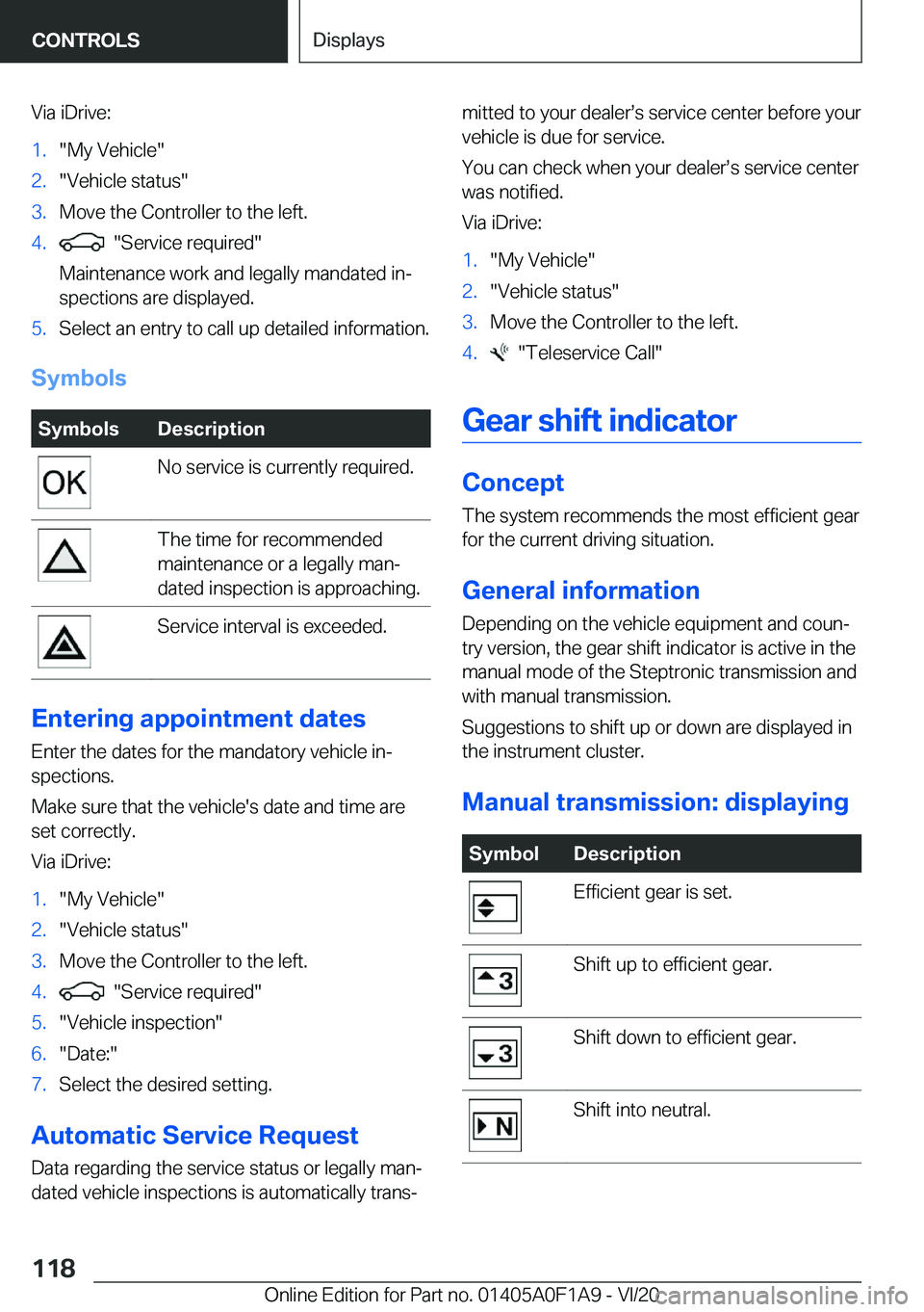 BMW 2 SERIES COUPE 2021  Owners Manual �V�i�a��i�D�r�i�v�e�:�1�.�"�M�y��V�e�h�i�c�l�e�"�2�.�"�V�e�h�i�c�l�e��s�t�a�t�u�s�"�3�.�M�o�v�e��t�h�e��C�o�n�t�r�o�l�l�e�r��t�o��t�h�e��l�e�f�t�.�4�.���"�S�e�r�v�i�c�e�