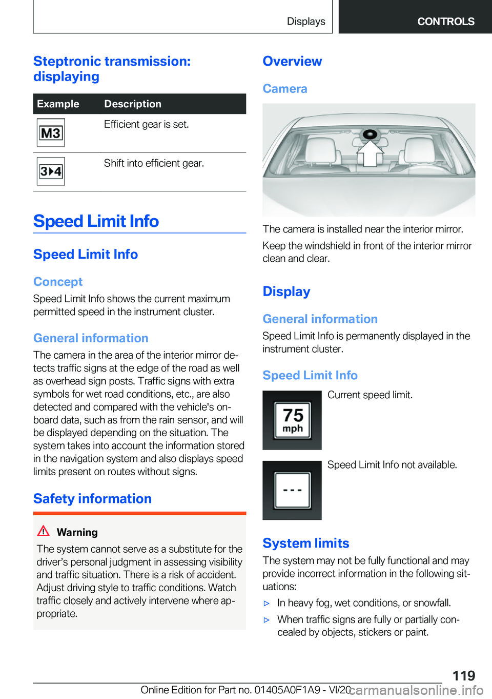 BMW 2 SERIES COUPE 2021  Owners Manual �S�t�e�p�t�r�o�n�i�c��t�r�a�n�s�m�i�s�s�i�o�n�:
�d�i�s�p�l�a�y�i�n�g�E�x�a�m�p�l�e�D�e�s�c�r�i�p�t�i�o�n�E�f�f�i�c�i�e�n�t��g�e�a�r��i�s��s�e�t�.�S�h�i�f�t��i�n�t�o��e�f�f�i�c�i�e�n�t��g�e�a�r�