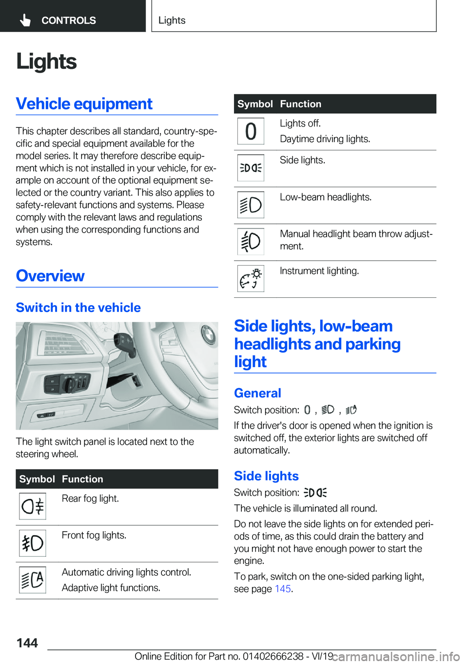 BMW 2 SERIES COUPE 2020  Owners Manual �L�i�g�h�t�s�V�e�h�i�c�l�e��e�q�u�i�p�m�e�n�t
�T�h�i�s��c�h�a�p�t�e�r��d�e�s�c�r�i�b�e�s��a�l�l��s�t�a�n�d�a�r�d�,��c�o�u�n�t�r�y�-�s�p�ej�c�i�f�i�c��a�n�d��s�p�e�c�i�a�l��e�q�u�i�p�m�e�n�t�