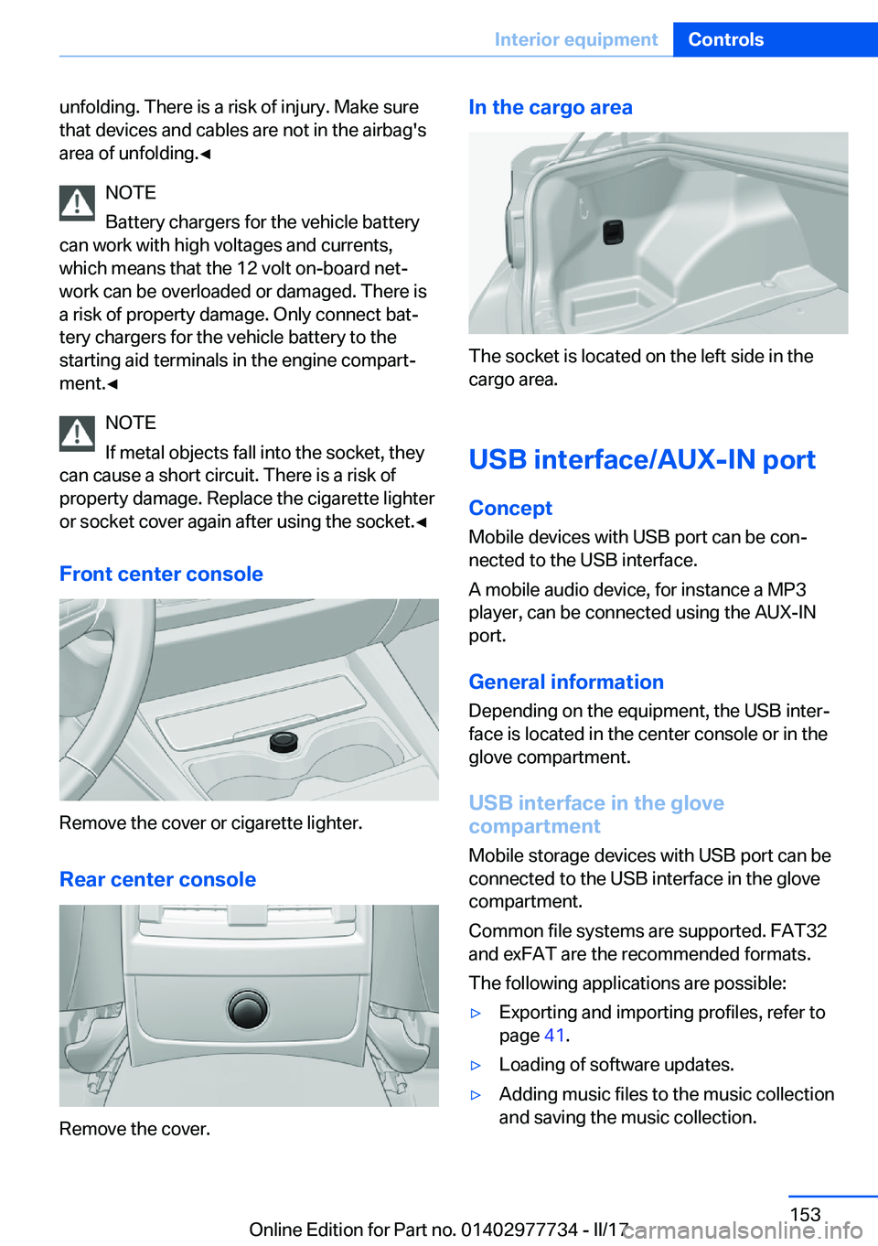 BMW 2 SERIES COUPE 2017  Owners Manual �u�n�f�o�l�d�i�n�g�.� �T�h�e�r�e� �i�s� �a� �r�i�s�k� �o�f� �i�n�j�u�r�y�.� �M�a�k�e� �s�u�r�e
�t�h�a�t� �d�e�v�i�c�e�s� �a�n�d� �c�a�b�l�e�s� �a�r�e� �n�o�t� �i�n� �t�h�e� �a�i�r�b�a�g�'�s �a�r�e