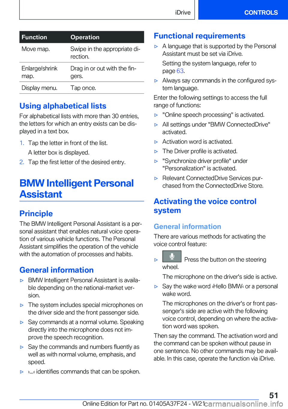 BMW 2 SERIES GRAN COUPE 2022 Workshop Manual �F�u�n�c�t�i�o�n�O�p�e�r�a�t�i�o�n�M�o�v�e��m�a�p�.�S�w�i�p�e��i�n��t�h�e��a�p�p�r�o�p�r�i�a�t�e��d�ij
�r�e�c�t�i�o�n�.�E�n�l�a�r�g�e�/�s�h�r�i�n�k
�m�a�p�.�D�r�a�g��i�n��o�r��o�u�t��w�i�t�h