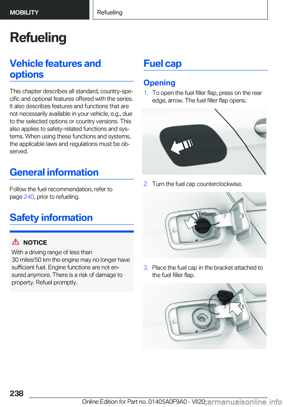 BMW 2 SERIES GRAN COUPE 2021  Owners Manual �R�e�f�u�e�l�i�n�g�V�e�h�i�c�l�e��f�e�a�t�u�r�e�s��a�n�d�o�p�t�i�o�n�s
�T�h�i�s��c�h�a�p�t�e�r��d�e�s�c�r�i�b�e�s��a�l�l��s�t�a�n�d�a�r�d�,��c�o�u�n�t�r�y�-�s�p�e#j�c�i�f�i�c��a�n�d��o�p�t�i�