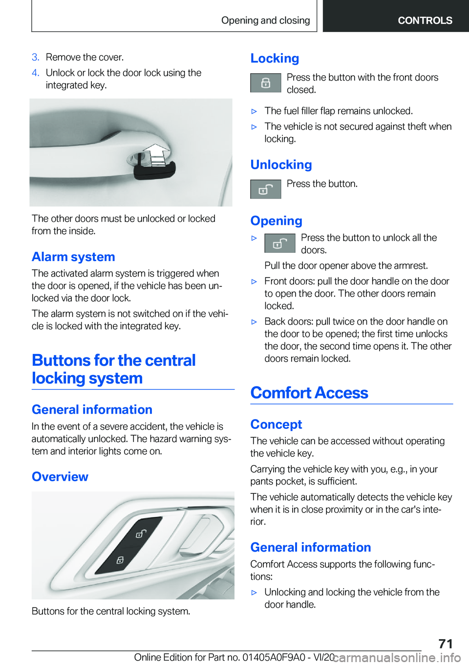 BMW 2 SERIES GRAN COUPE 2021 Manual PDF �3�.�R�e�m�o�v�e��t�h�e��c�o�v�e�r�.�4�.�U�n�l�o�c�k��o�r��l�o�c�k��t�h�e��d�o�o�r��l�o�c�k��u�s�i�n�g��t�h�e
�i�n�t�e�g�r�a�t�e�d��k�e�y�.
�T�h�e��o�t�h�e�r��d�o�o�r�s��m�u�s�t��b�e��u