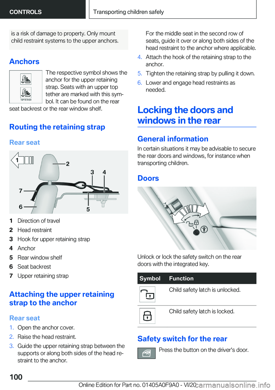 BMW 2 SERIES GRAN COUPE 2021  Owners Manual �i�s��a��r�i�s�k��o�f��d�a�m�a�g�e��t�o��p�r�o�p�e�r�t�y�.��O�n�l�y��m�o�u�n�t
�c�h�i�l�d��r�e�s�t�r�a�i�n�t��s�y�s�t�e�m�s��t�o��t�h�e��u�p�p�e�r��a�n�c�h�o�r�s�.
�A�n�c�h�o�r�s �T�h�e�