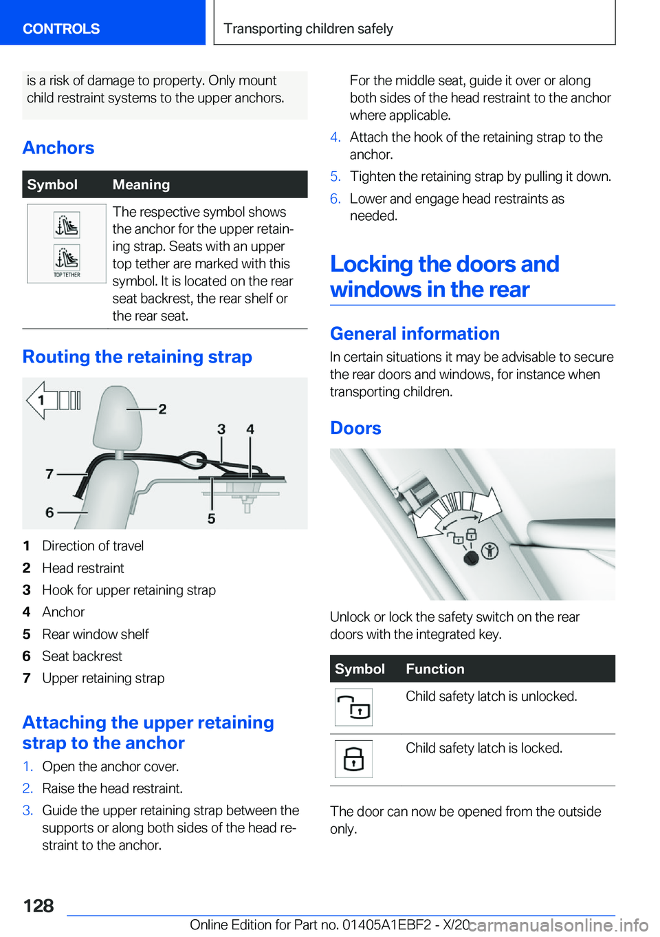 BMW 3 SERIES 2021  Owners Manual �i�s��a��r�i�s�k��o�f��d�a�m�a�g�e��t�o��p�r�o�p�e�r�t�y�.��O�n�l�y��m�o�u�n�t
�c�h�i�l�d��r�e�s�t�r�a�i�n�t��s�y�s�t�e�m�s��t�o��t�h�e��u�p�p�e�r��a�n�c�h�o�r�s�.
�A�n�c�h�o�r�s�S�y�m�b