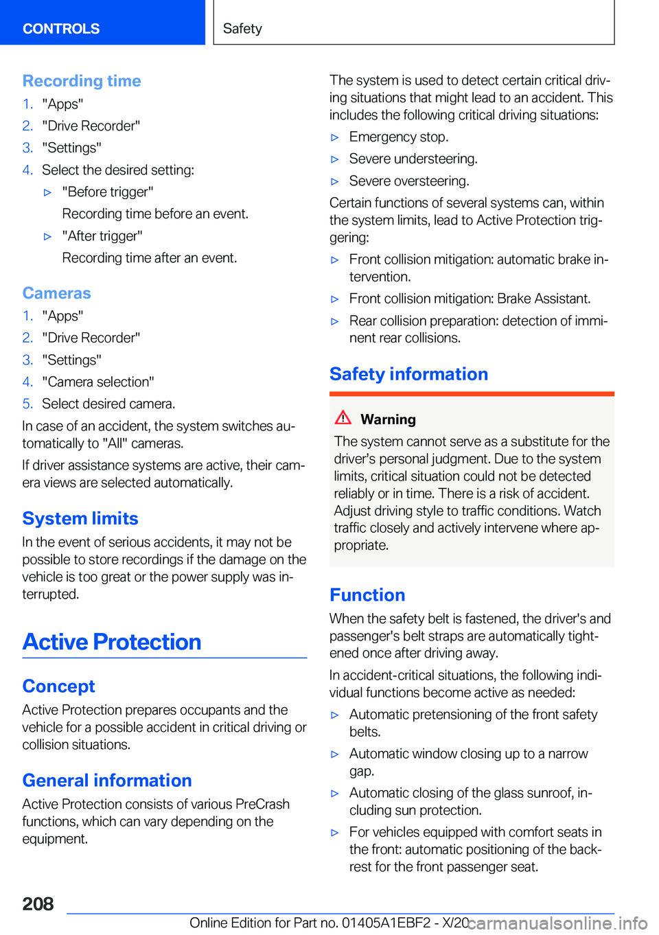 BMW 3 SERIES 2021  Owners Manual �R�e�c�o�r�d�i�n�g��t�i�m�e�1�.�"�A�p�p�s�"�2�.�"�D�r�i�v�e��R�e�c�o�r�d�e�r�"�3�.�"�S�e�t�t�i�n�g�s�"�4�.�S�e�l�e�c�t��t�h�e��d�e�s�i�r�e�d��s�e�t�t�i�n�g�:'x�"�B