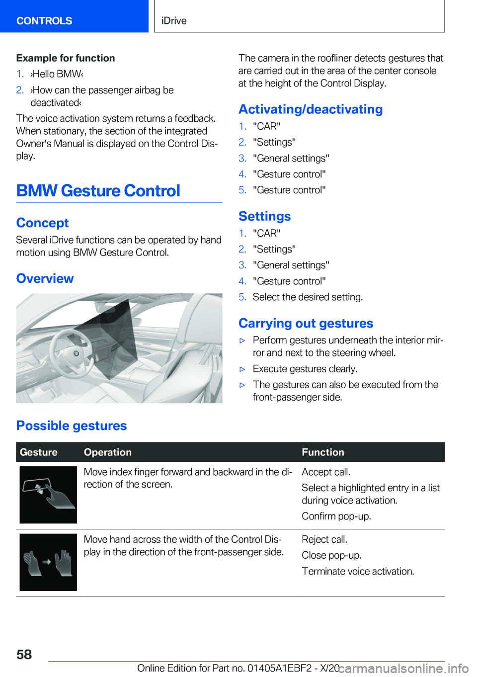 BMW 3 SERIES 2021 Workshop Manual �E�x�a�m�p�l�e��f�o�r��f�u�n�c�t�i�o�n�1�.#