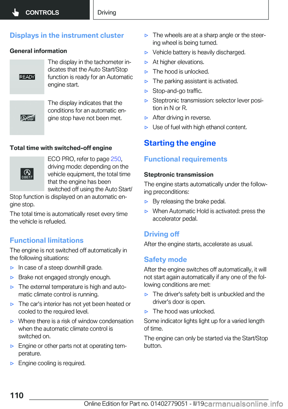 BMW 3 SERIES 2019  Owners Manual �D�i�s�p�l�a�y�s��i�n��t�h�e��i�n�s�t�r�u�m�e�n�t��c�l�u�s�t�e�r
�G�e�n�e�r�a�l��i�n�f�o�r�m�a�t�i�o�n �T�h�e��d�i�s�p�l�a�y��i�n��t�h�e��t�a�c�h�o�m�e�t�e�r��i�nj�d�i�c�a�t�e�s��t�h�a�t�