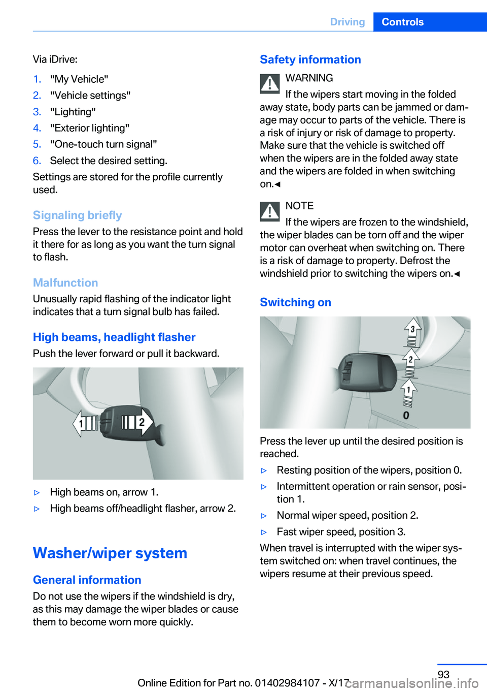 BMW 3 SERIES 2018  Owners Manual �V�i�a� �i�D�r�i�v�e�:�1�.�"�M�y� �V�e�h�i�c�l�e�"�2�.�"�V�e�h�i�c�l�e� �s�e�t�t�i�n�g�s�"�3�.�"�L�i�g�h�t�i�n�g�"�4�.�"�E�x�t�e�r�i�o�r� �l�i�g�h�t�i�n�g�"�5�.�"�O