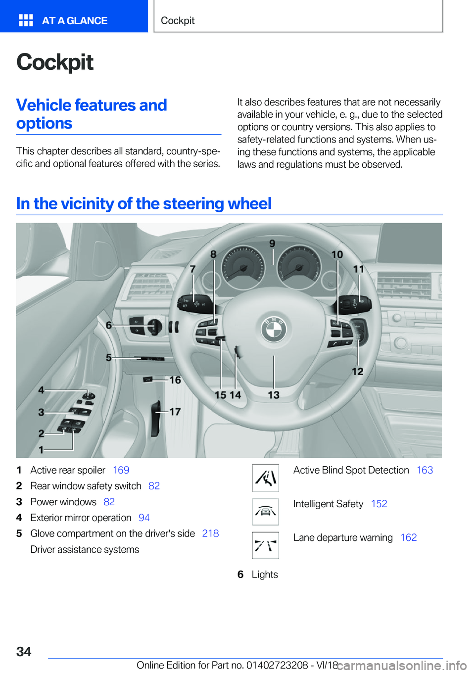 BMW 3 SERIES GRAN TURISMO 2019 Owners Guide �C�o�c�k�p�i�t�V�e�h�i�c�l�e��f�e�a�t�u�r�e�s��a�n�d�o�p�t�i�o�n�s
�T�h�i�s��c�h�a�p�t�e�r��d�e�s�c�r�i�b�e�s��a�l�l��s�t�a�n�d�a�r�d�,��c�o�u�n�t�r�y�-�s�p�ej�c�i�f�i�c��a�n�d��o�p�t�i�o�n�