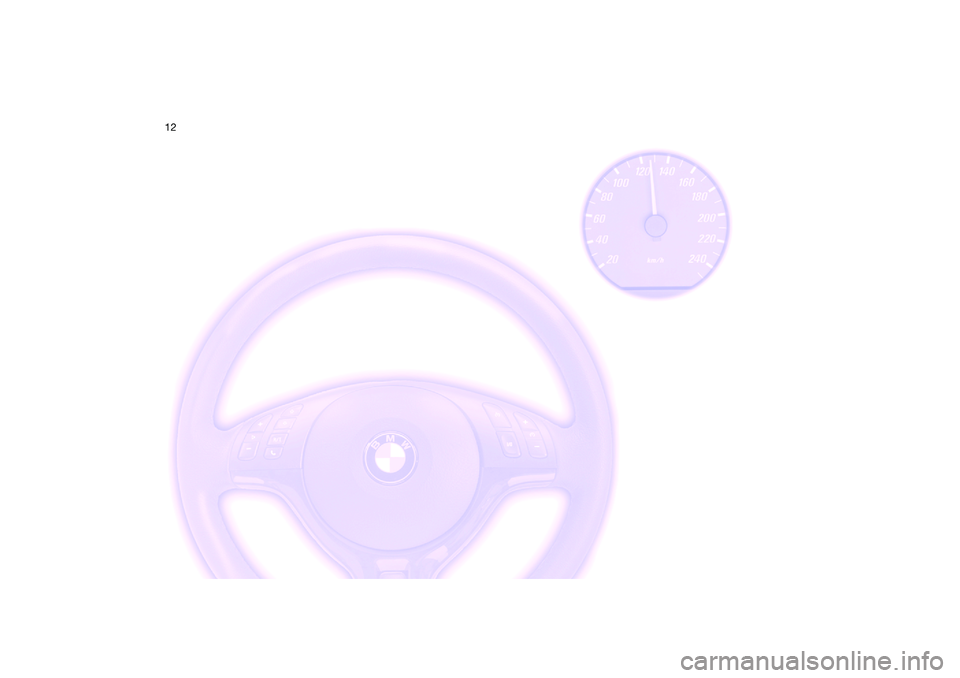 BMW 325CI 2005 User Guide  
12 