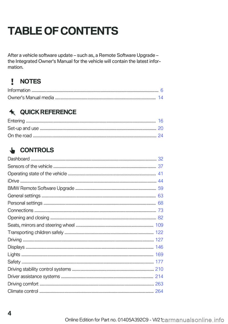 BMW 4 SERIES 2022  Owners Manual �T�A�B�L�E��O�F��C�O�N�T�E�N�T�S�A�f�t�e�r��a��v�e�h�i�c�l�e��s�o�f�t�w�a�r�e��u�p�d�a�t�e�m��s�u�c�h��a�s�,��a��R�e�m�o�t�e��S�o�f�t�w�a�r�e��U�p�g�r�a�d�e�m
�t�h�e��*�n�t�e�g�r�a�t�