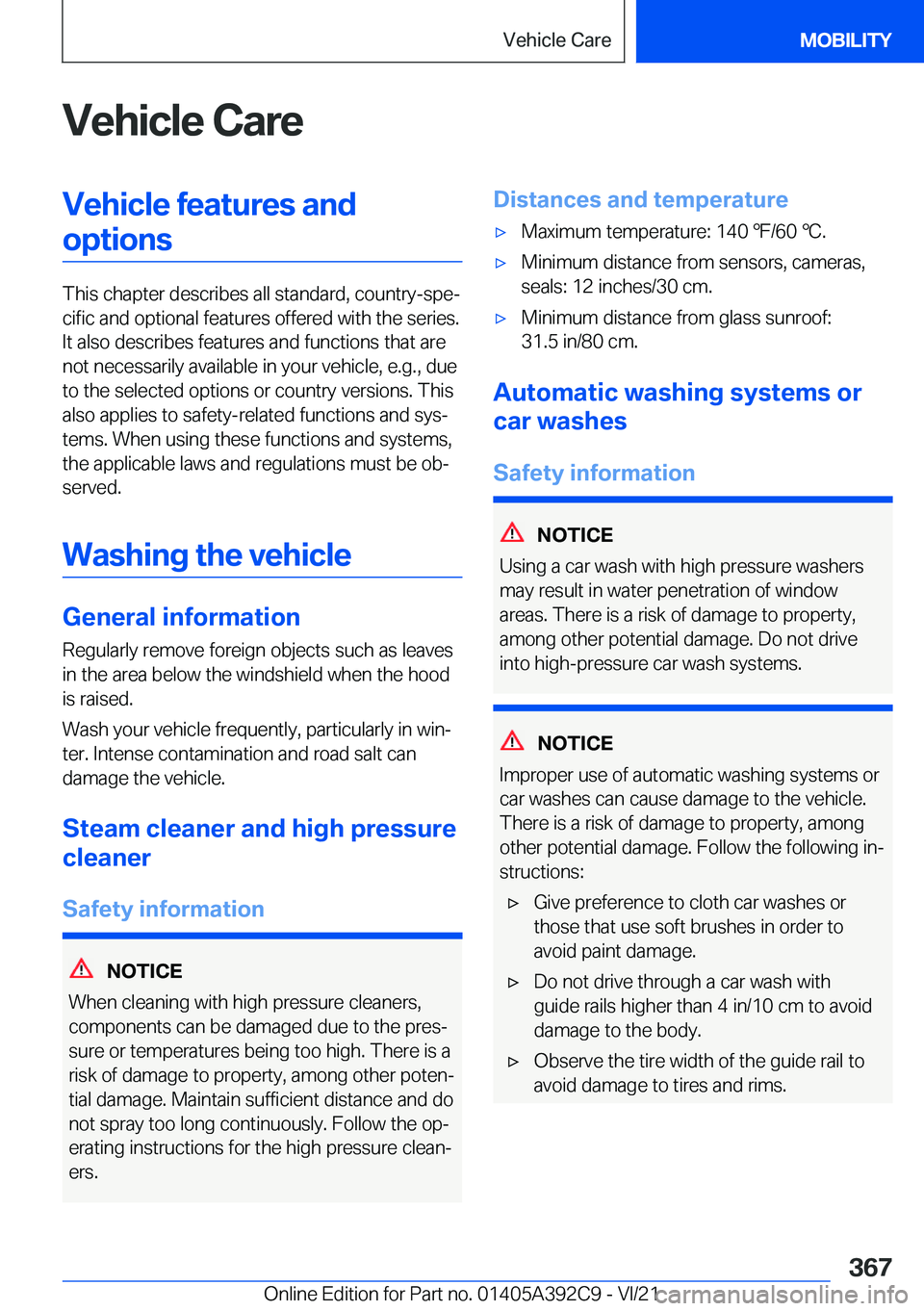 BMW 4 SERIES 2022  Owners Manual �V�e�h�i�c�l�e��C�a�r�e�V�e�h�i�c�l�e��f�e�a�t�u�r�e�s��a�n�d�o�p�t�i�o�n�s
�T�h�i�s��c�h�a�p�t�e�r��d�e�s�c�r�i�b�e�s��a�l�l��s�t�a�n�d�a�r�d�,��c�o�u�n�t�r�y�-�s�p�e#j�c�i�f�i�c��a�n�d��o�