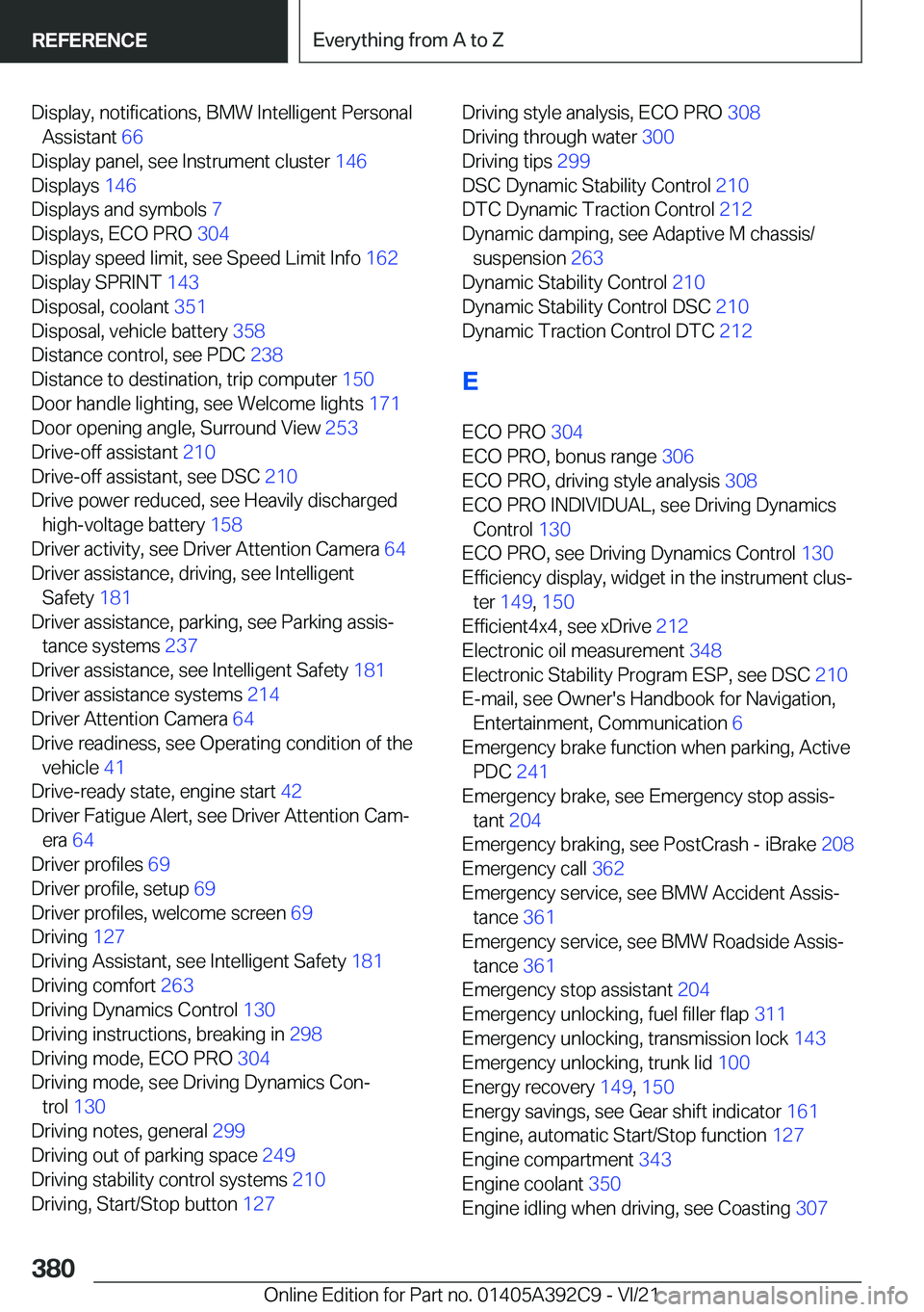 BMW 4 SERIES 2022  Owners Manual �D�i�s�p�l�a�y�,��n�o�t�i�f�i�c�a�t�i�o�n�s�,��B�M�W��I�n�t�e�l�l�i�g�e�n�t��P�e�r�s�o�n�a�l�A�s�s�i�s�t�a�n�t� �6�6�
�D�i�s�p�l�a�y��p�a�n�e�l�,��s�e�e��I�n�s�t�r�u�m�e�n�t��c�l�u�s�t�e�r�