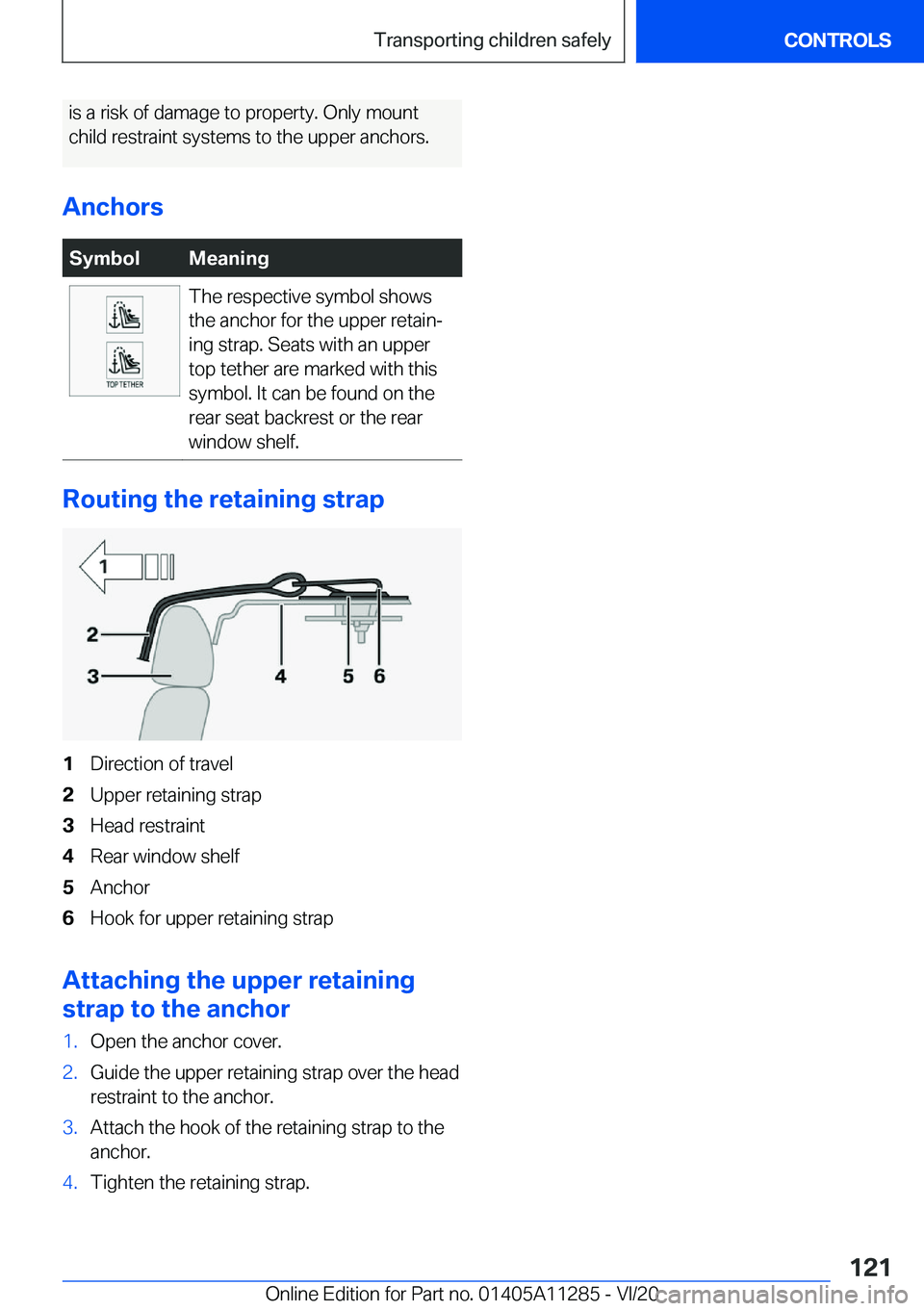 BMW 4 SERIES COUPE 2021  Owners Manual �i�s��a��r�i�s�k��o�f��d�a�m�a�g�e��t�o��p�r�o�p�e�r�t�y�.��O�n�l�y��m�o�u�n�t
�c�h�i�l�d��r�e�s�t�r�a�i�n�t��s�y�s�t�e�m�s��t�o��t�h�e��u�p�p�e�r��a�n�c�h�o�r�s�.
�A�n�c�h�o�r�s�S�y�m�b