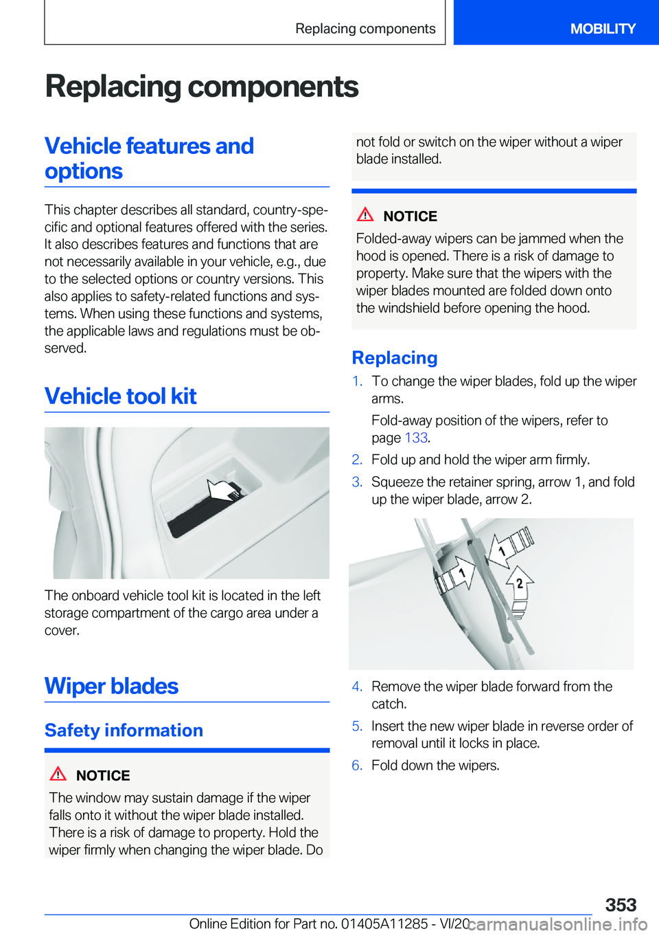 BMW 4 SERIES COUPE 2021  Owners Manual �R�e�p�l�a�c�i�n�g��c�o�m�p�o�n�e�n�t�s�V�e�h�i�c�l�e��f�e�a�t�u�r�e�s��a�n�d�o�p�t�i�o�n�s
�T�h�i�s��c�h�a�p�t�e�r��d�e�s�c�r�i�b�e�s��a�l�l��s�t�a�n�d�a�r�d�,��c�o�u�n�t�r�y�-�s�p�e#j�c�i�f�