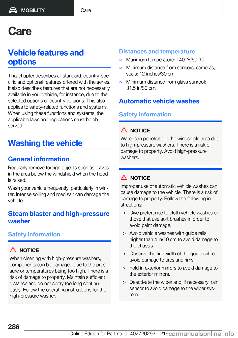 BMW 4 SERIES COUPE 2020  Owners Manual �C�a�r�e�V�e�h�i�c�l�e��f�e�a�t�u�r�e�s��a�n�d�o�p�t�i�o�n�s
�T�h�i�s��c�h�a�p�t�e�r��d�e�s�c�r�i�b�e�s��a�l�l��s�t�a�n�d�a�r�d�,��c�o�u�n�t�r�y�-�s�p�ej�c�i�f�i�c��a�n�d��o�p�t�i�o�n�a�l��